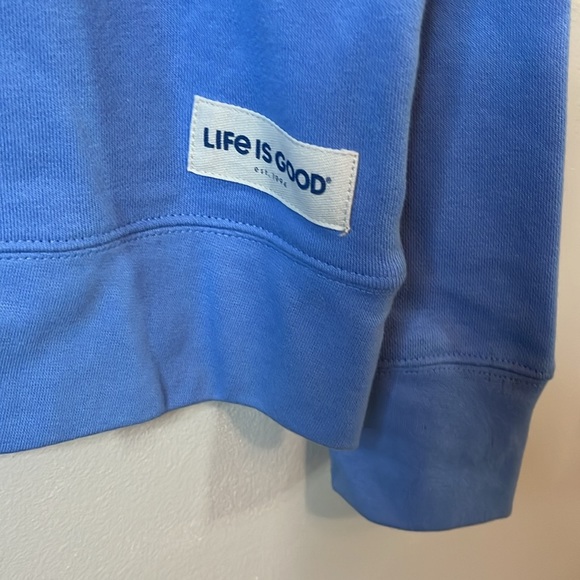 Life is Good Crewneck Sweatshirt Mandala periwinkle - Picture 3 of 5